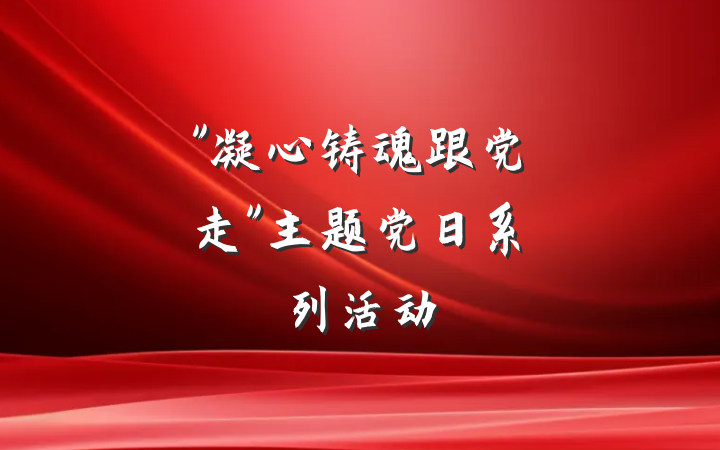 "凝心铸魂跟党走"主题党日系列活动