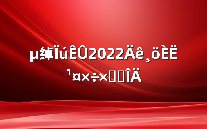 绰2022˹ܽ᷶