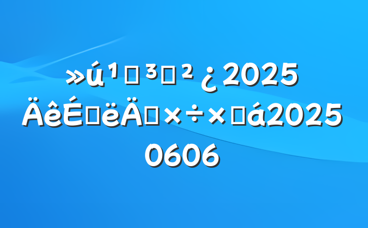 ص֧2025ϰ깤ܽ20250606