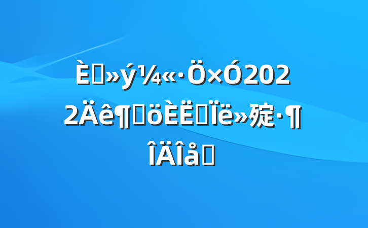 뵳2022ȸ˼㱨ƪ