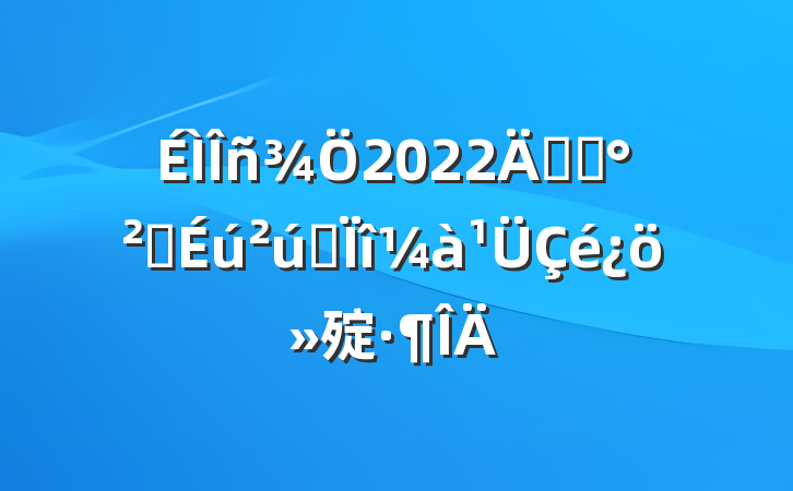 2022꿪չȫר㱨