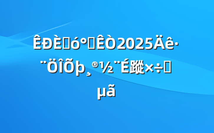 ˴칫2025귨蹤Ҫ