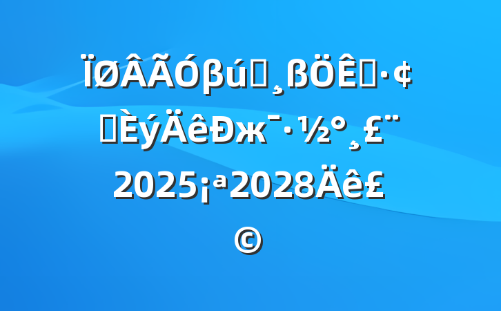 βҵչж20252028꣩