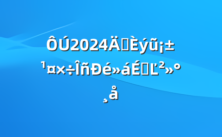 2024ꡰũϵĽ