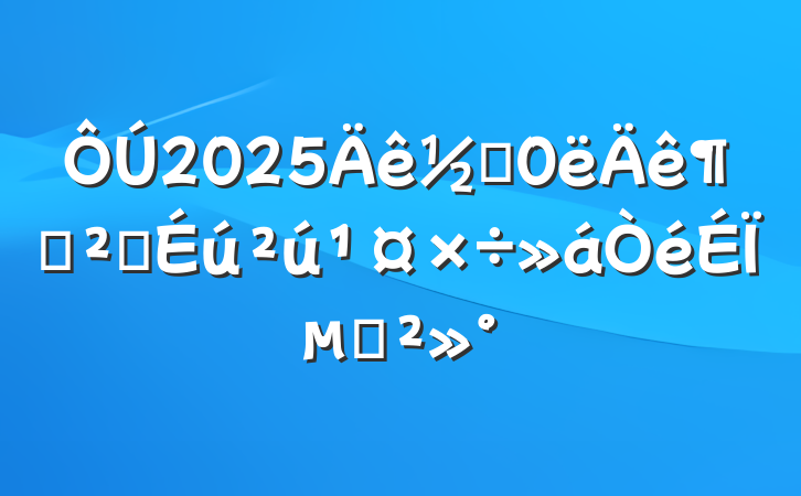 2025ֵȰȫϵĽ