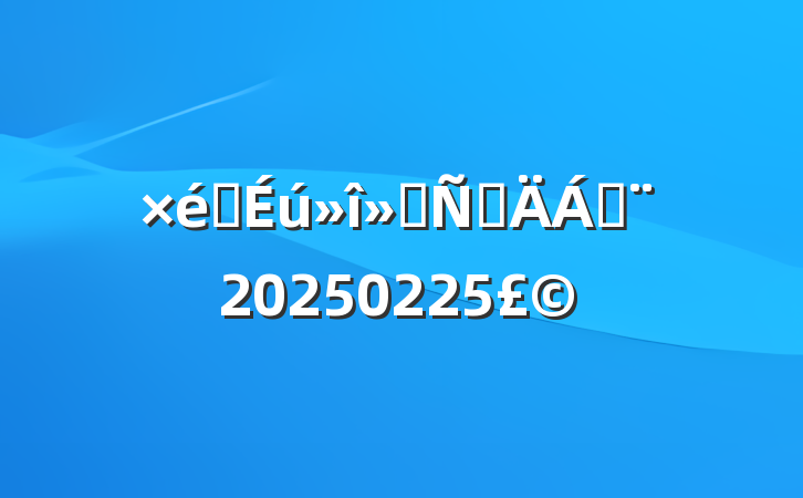 ֯ᷢԲϣ20250225