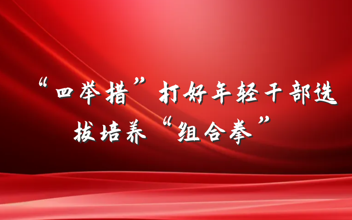 “四举措”打好年轻干部选拔培养“组合拳”