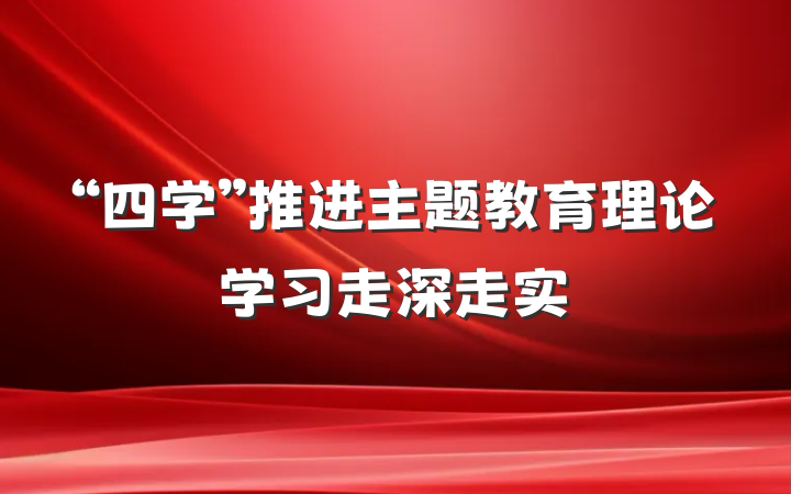 “四学”推进主题教育理论学习走深走实