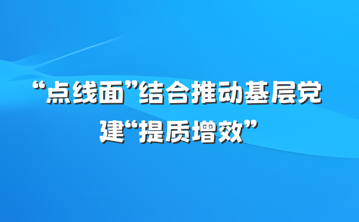 “点线面”结合推动基层党建“提质增效”