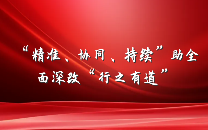 “精准、协同、持续”助全面深改“行之有道”