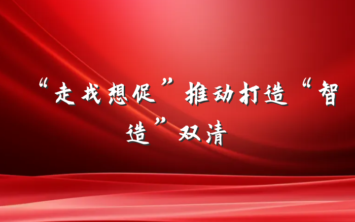 “走找想促”推动打造“智造”双清