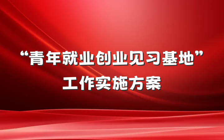 “青年就业创业见习基地”工作实施方案