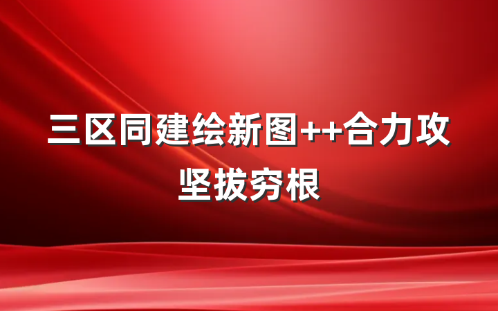 三区同建绘新图  合力攻坚拔穷根