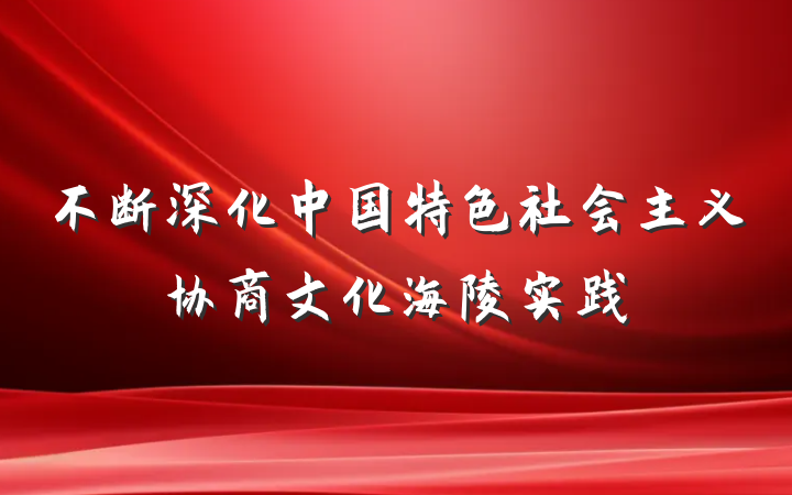 不断深化中国特色社会主义协商文化海陵实践