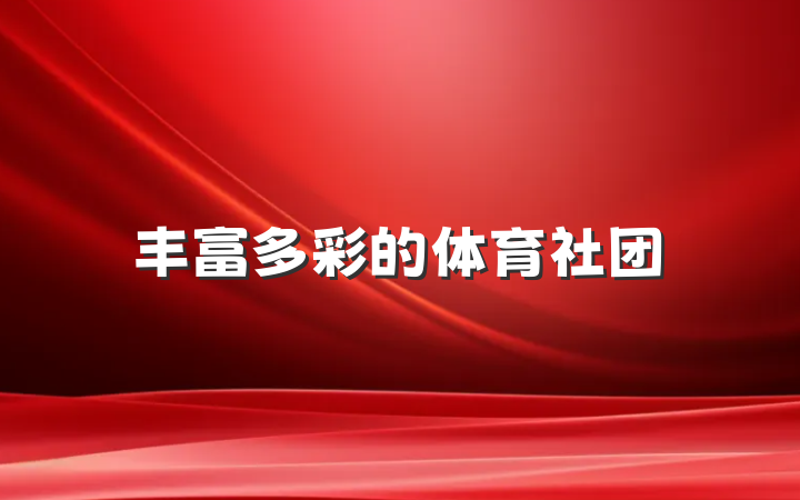 丰富多彩的体育社团