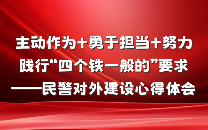 主动作为 勇于担当 努力践行“四个铁一般的”要求——民警对外建设心得体会