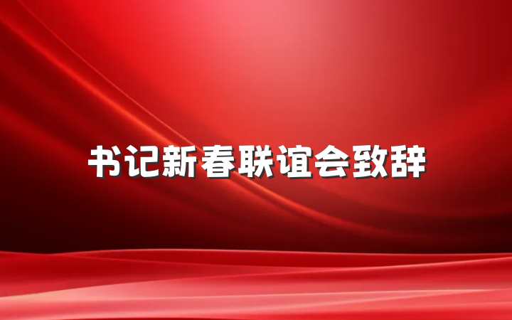 书记新春联谊会致辞