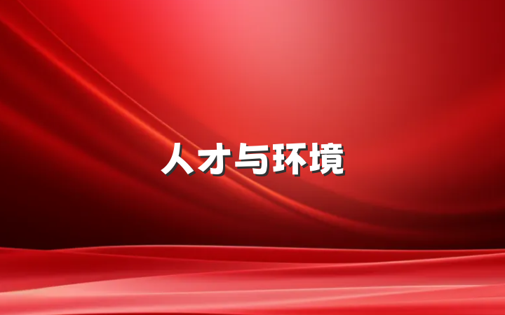 人才与环境
