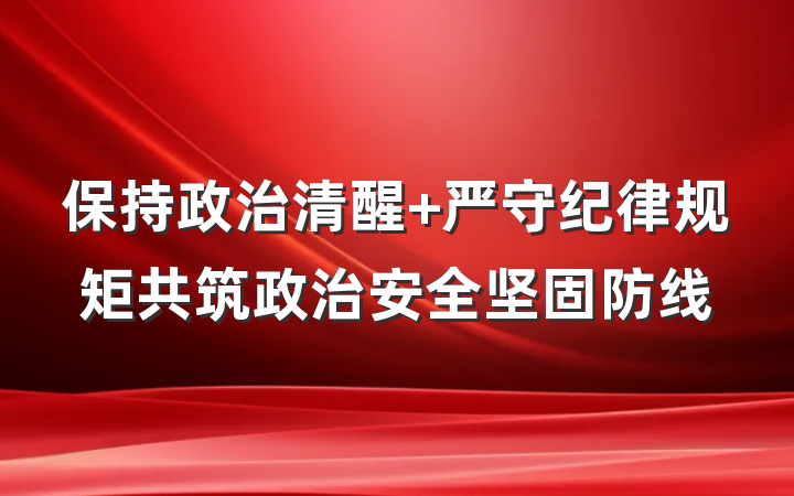 保持政治清醒 严守纪律规矩共筑政治安全坚固防线