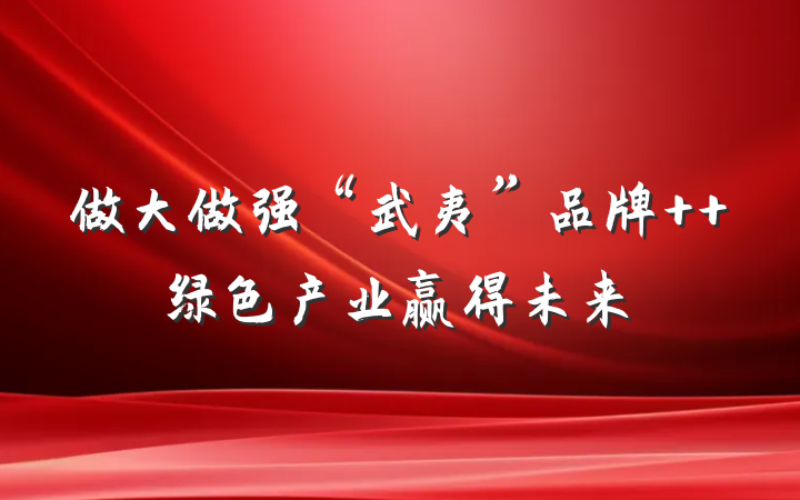 做大做强“武夷”品牌  绿色产业赢得未来