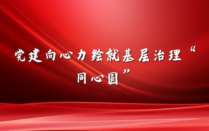 党建向心力绘就基层治理“同心圆”