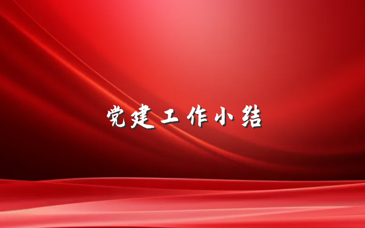 党建工作小结