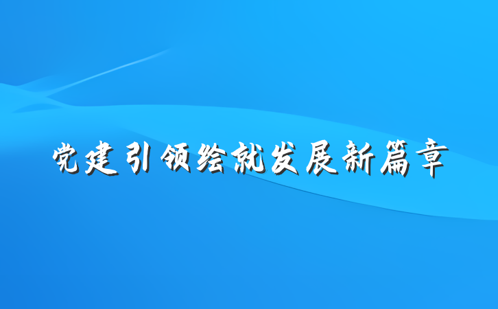 党建引领绘就发展新篇章