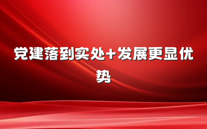 党建落到实处 发展更显优势