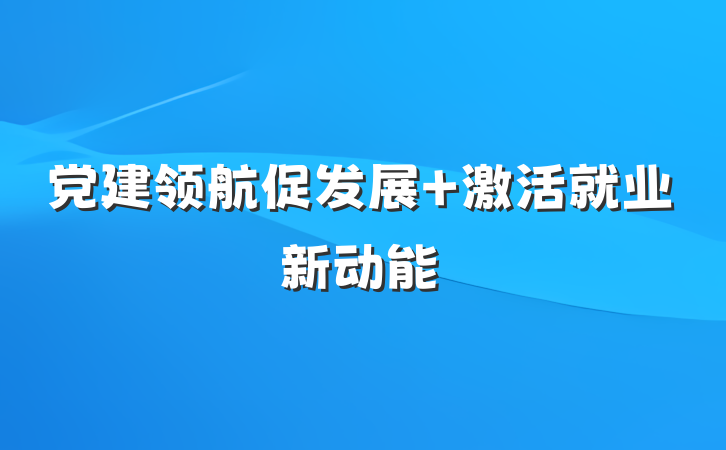 党建领航促发展 激活就业新动能