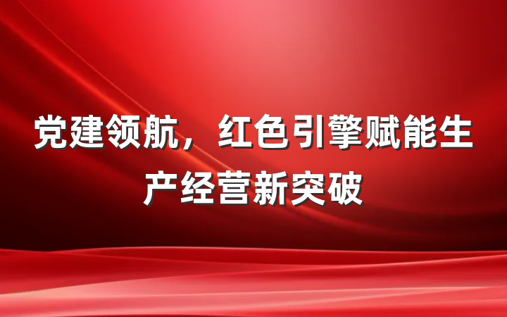 党建领航，红色引擎赋能生产经营新突破