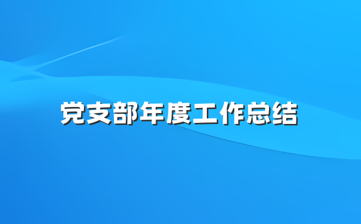 党支部年度工作总结