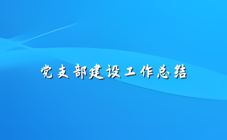 党支部建设工作总结