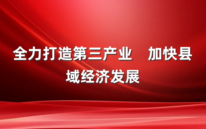 全力打造第三产业　加快县域经济发展