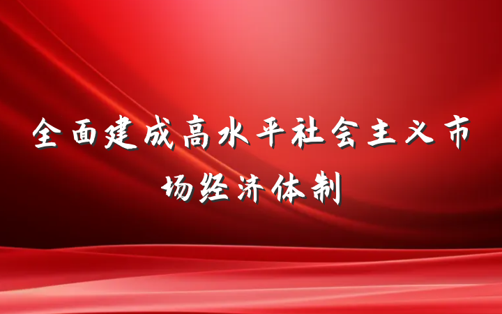 全面建成高水平社会主义市场经济体制