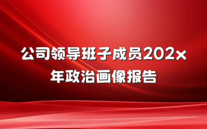公司领导班子成员202x年政治画像报告