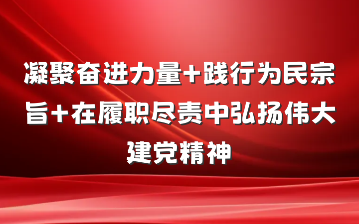 凝聚奋进力量 践行为民宗旨 在履职尽责中弘扬伟大建党精神