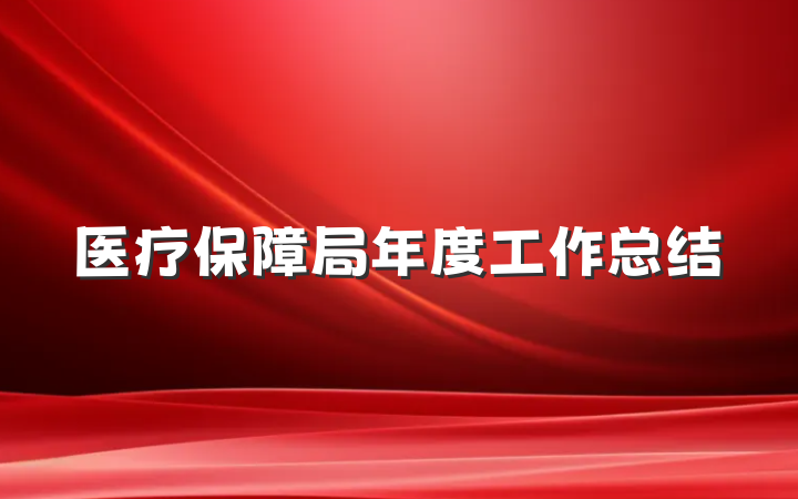 医疗保障局年度工作总结