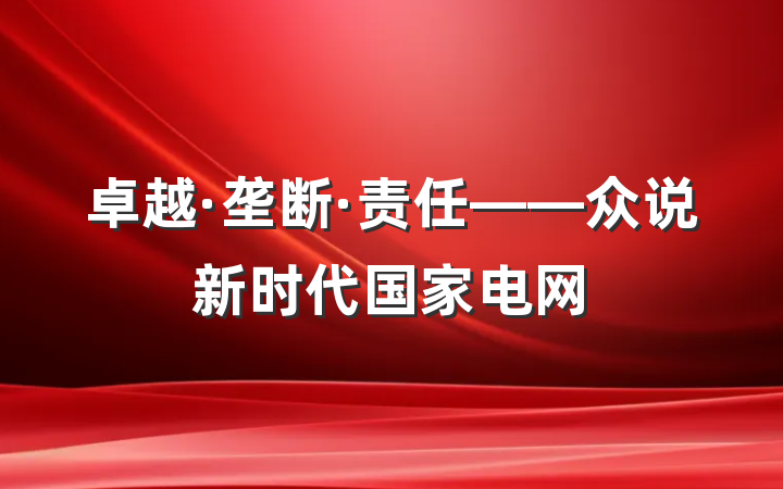 卓越·垄断·责任——众说新时代国家电网