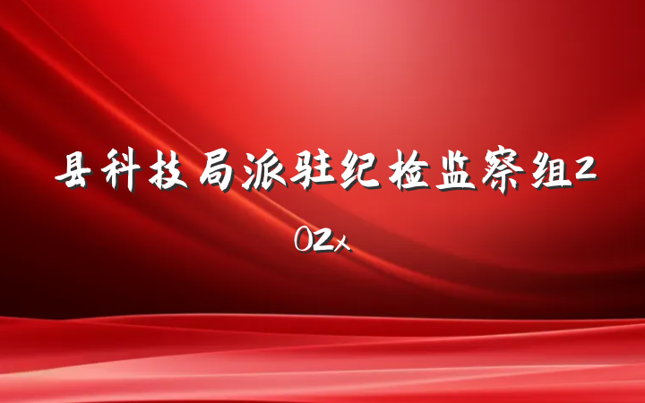 县科技局派驻纪检监察组202x