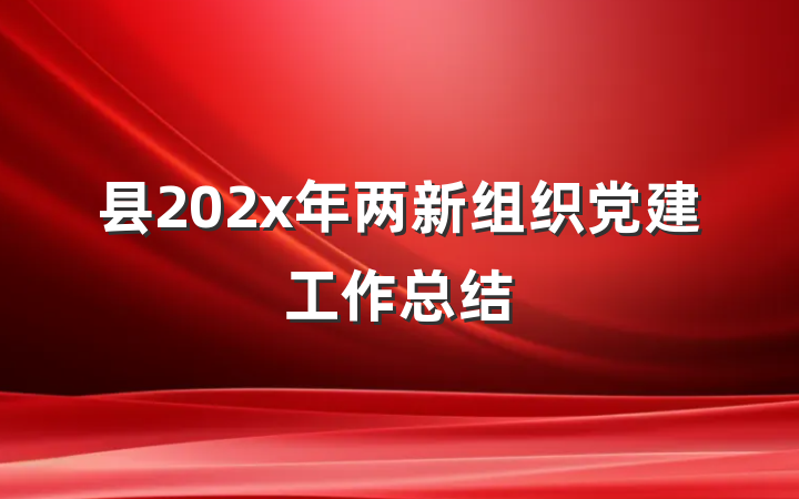 县202x年两新组织党建工作总结
