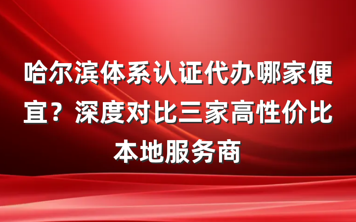 哈尔滨体系认证代办哪家便宜?深度对比三家高性价比本地服务商