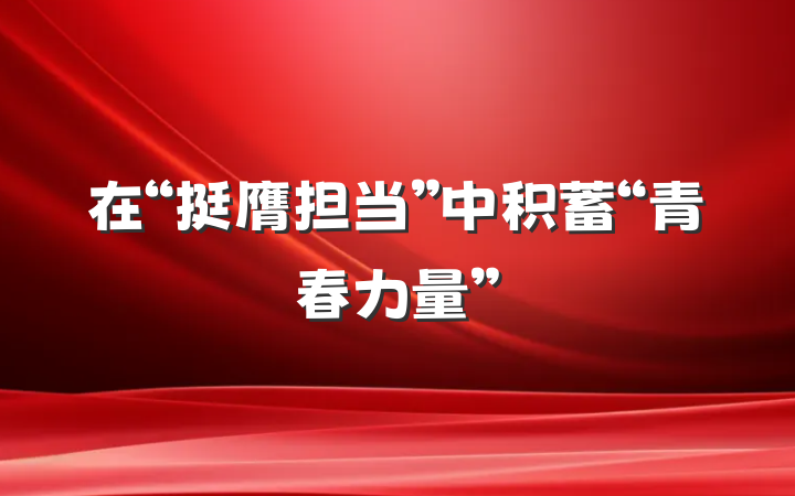 在“挺膺担当”中积蓄“青春力量”