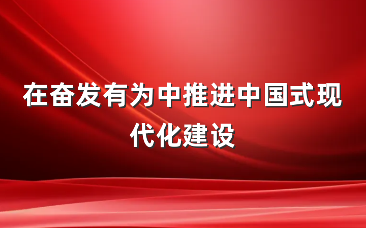 在奋发有为中推进中国式现代化建设