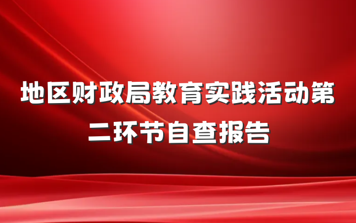 地区财政局教育实践活动第二环节自查报告