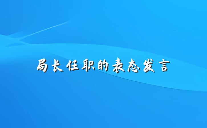 局长任职的表态发言