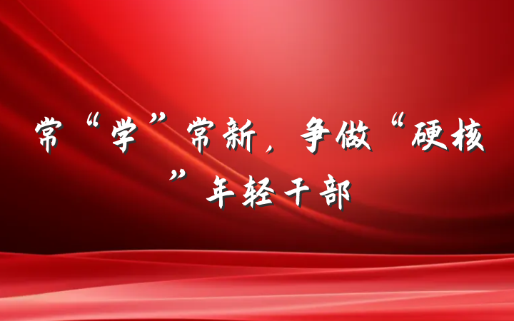 常“学”常新，争做“硬核”年轻干部