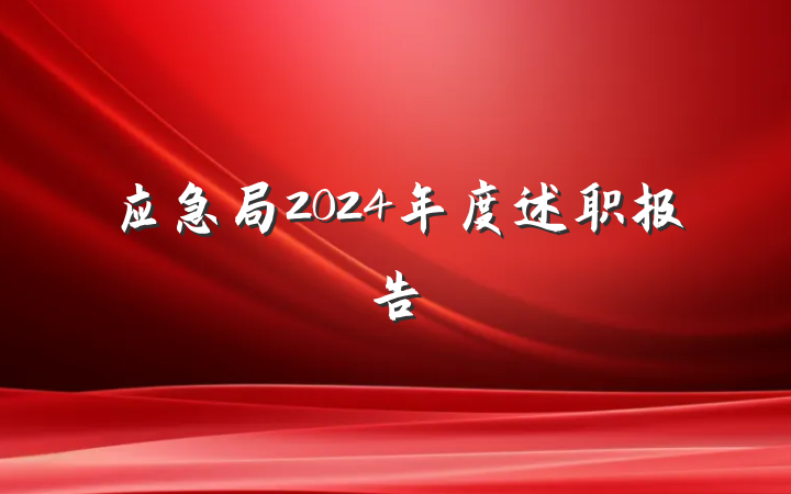 应急局2024年度述职报告