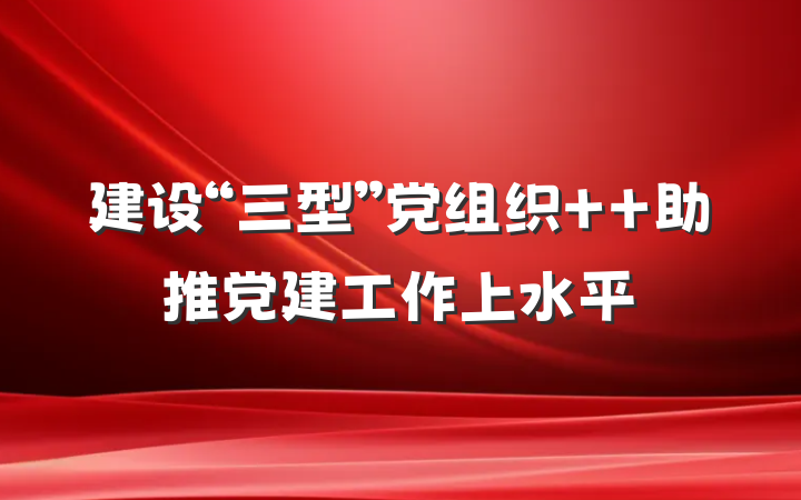 建设“三型”党组织  助推党建工作上水平