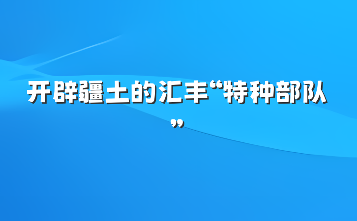 开辟疆土的汇丰“特种部队”