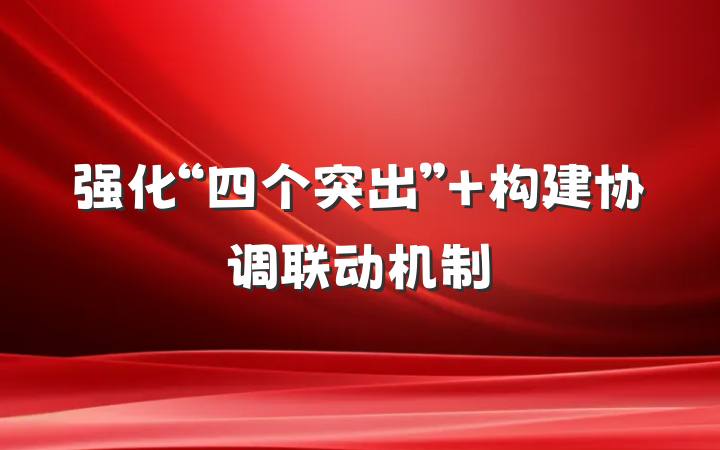 强化“四个突出” 构建协调联动机制